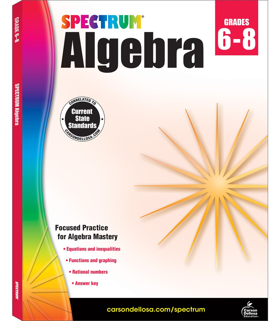 Spectrum Grades 6-8 Algebra 1 Workbook, Math Book for Kids Ages 11 to 14 Covering Algebraic Equations, Rational Numbers, and More Mathematics, Classroom or Homeschool Curriculum